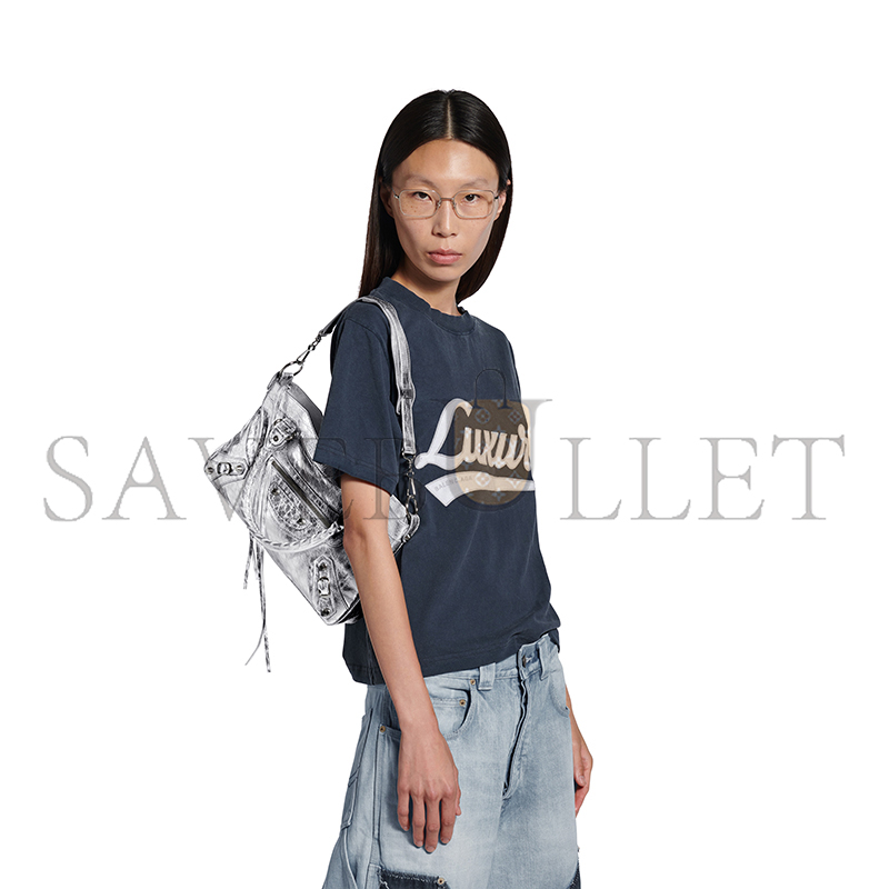 BALENCIAGA WOMEN'S LE CITY FIRST BAG IN SILVER 8414582AB4V8122 (34*20*6cm) BALENCIAGA WOMEN'S LE CITY FIRST BAG IN SILVER 8414582AB4V8122 (34*20*6cm)